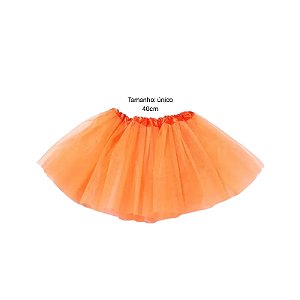 SAIA DE TULE LISA LARANJA - HALLOWEEN