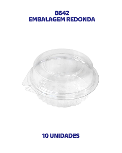 EMBALAGEM REDONDA ARTICULADA C/10UN 170ML (B642) - BWB