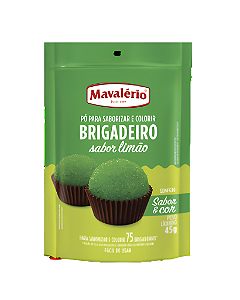 PÓ PARA SABORIZAR E COLORIR BRIGADEIRO LIMÃO 45g - MAVALÉRIO