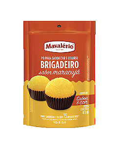 PÓ PARA SABORIZAR E COLORIR BRIGADEIRO MARACUJÁ 45g - MAVALÉRIO