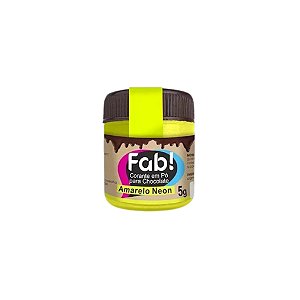 CORANTE EM PÓ PARA CHOCOLATE 5g AMARELO NEON - FAB