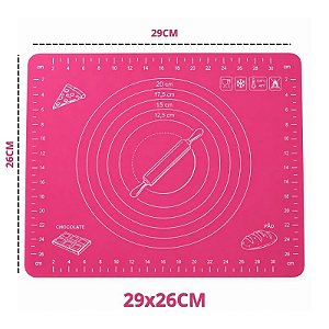TAPETE DE SILICONE MULTIUSO ROSA 26X29CM - PRIME CHEF