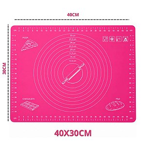 TAPETE DE SILICONE MULTIUSO ROSA 40X30CM - PRIME CHEF