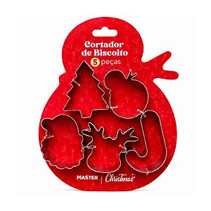 CONJUNTO CORTADORES DE BISCOITO NATAL C/5 PEÇAS