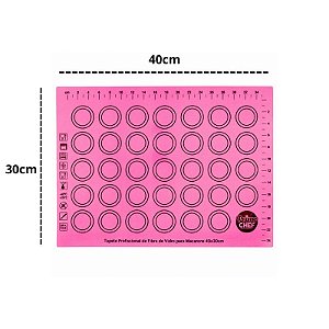 TAPETE DE SILICONE E FIBRA DE VIDRO COM MARCAÇÃO 40X30CM - PRIME CHEF