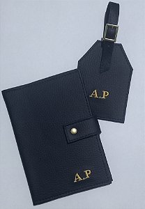 Porta passaporte duplo+ tag de mala