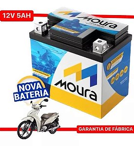Bateria Moura Honda Biz 100/ Biz 110/ Biz 125/ Mix Flex