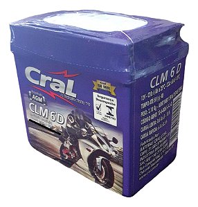 Bateria Selada Moto Cral 6ah 12v Clm6d Envio Imediato