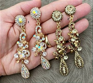 Brinco strass Laura