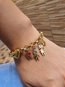 Pulseira filhos no verniz italiano