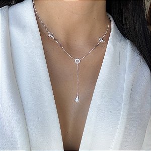 Colar Nossa Senhora com Cruz e Divino
