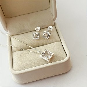 Conjunto quadrado cristal
