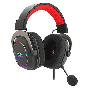 Headset Gamer Redragon Zeus X, Chroma Mk.II, RGB, Surround 7.1, USB, Drivers 53MM, Preto/Vermelho - H510-RGB