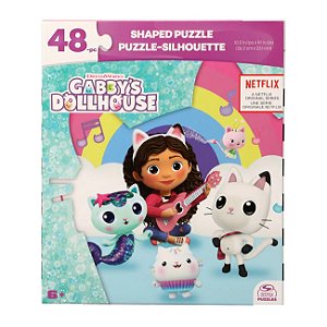 Quebra Cabeça 48 pçs Gabby Dollhouse Puzzle "Arco Íris"