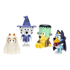 Kit De 4 Bonecos Colecionáveis 6cm Bluey - Halloween
