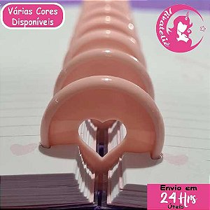 Disco para Caderno Inteligente com Coração - 28 mm c/ 12 peças