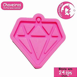 Moldes Silicone Chaveiro Diamante