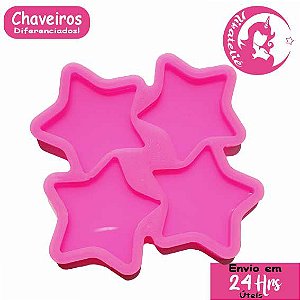 Moldes Silicone Estrelas Chaveiros/Pop Socket/ Porta Crachá