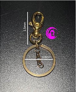 Argolas para chaveiro com fecho lagosta - 10 un.