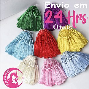Tassel para artesanato 7cm franja - 10 unidades