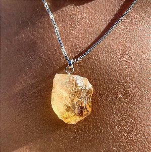 COLAR SLIM - AÇO INOXIDÁVEL - CITRINO