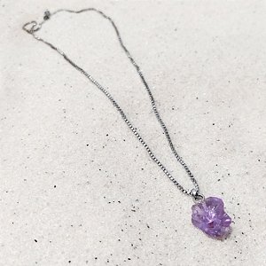 COLAR SLIM - AÇO INOXIDÁVEL - AMETISTA