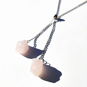 Colar Ayla - Aço Inoxidável - Pedras Naturais