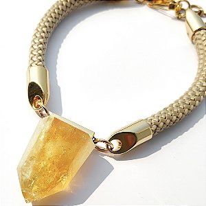 Ponta de Citrino intenso - Personalizável