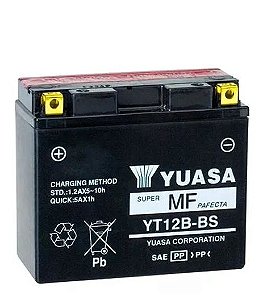 Bateria Yuasa Yt12B-Bs 10Ah Ducati1200 ZX10 XJ6 R1 R6 TDM850