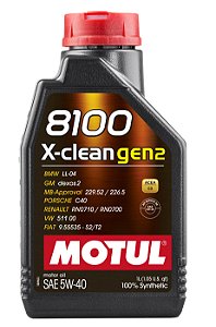 Óleo Motor de Carro Motul 8100 X-Clean Gen2 5W-40 1L