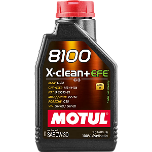 Óleo Motor de Carro Motul 8100 X-Clean+ EFE 0W-30 1L
