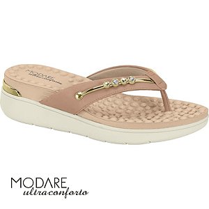 Tamanco Napa Linho Metal Nude 658 - Modare