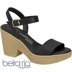 Sandália Napa Turim Preto - Beira Rio
