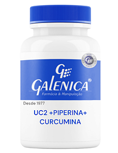 UC 2 + CURCUMINA + PIPERINA (30 CAPSULAS) Melhora a Mobilidade - Reduz dor e Desgaste das Articulações