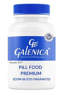 PILL FOOD-PREMIUM (com Silício Orgânico) 30 doses- Nutrição completa para Cabelos, Pele e Unhas- Evita queda de cabelo