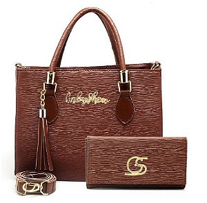 Kit bolsa feminina GS Bicolor Transversal