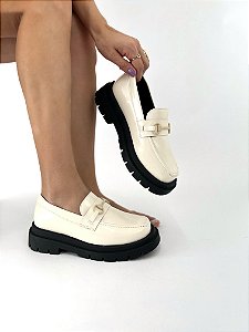 AURORA - MOCASSIM BRANCO/BAUNILHA