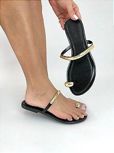 ISADORA- FLAT RASTEIRA PRETA