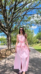 VESTIDO LONGO ROSA BEBÊ