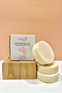 KIT ESPECIAL SABONETE ARTESANAL FLORES-03 UND-90G