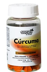 CURCUMA GOMA SABOR DAMASCO COM GENGIBRE 90G VB