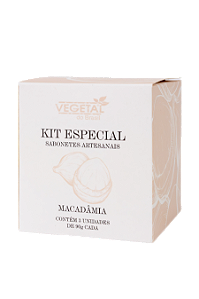 KIT ESPECIAL SABONETE ARTESANAL MACADAMIA-03 UND-90G