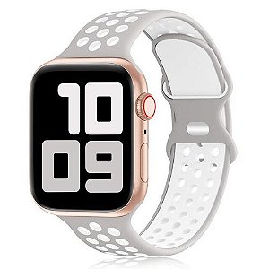 Pulseira de Silicone Esportiva Apple Watch - Cinza