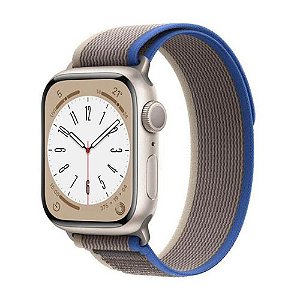 Pulseira Nylon Apple Watch - Azul e cinza