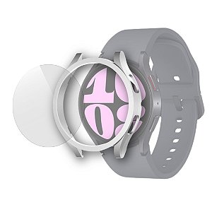 Kit Bumper + Película Hydrogel Para Galaxy Watch 6 - Prata