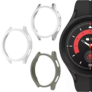 Kit Capa Prata Branco Cinza Para Galaxy Watch 5 Pro