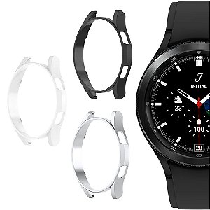 Kit Capa Preta Branca Prata Para Galaxy Watch 4 Classic