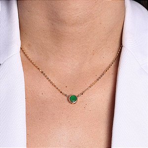 COLAR PONTO DE LUZ ESMERALDA