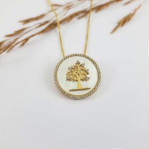 COLAR ARVORE DA VIDA MADREPÉROLA