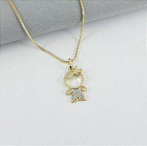 COLAR MENINO GRANDE COM RODIO E MICROZIRCONIAS